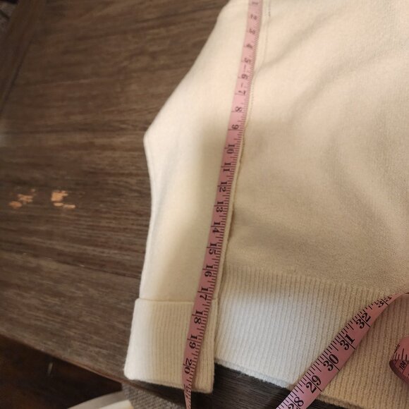 Treasure & Bond Rib Detail Mock Neck Sweater NWT Ivory XS - Picture 5 of 9